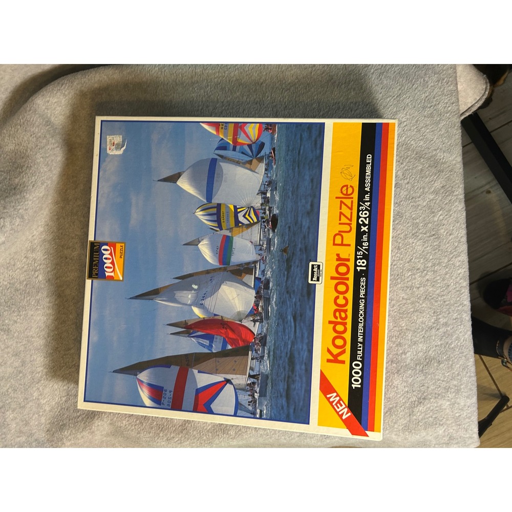 RoseArt Kodacolor Puzzle 1000 Piece Sailboats Nautical Vintage No‎ 44444 NEW